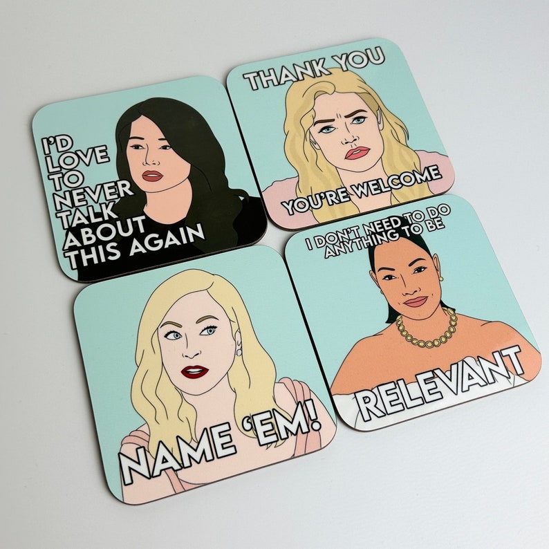 RHOBH Real Housewives of Beverly Hills Coasters 9x9cm image 4