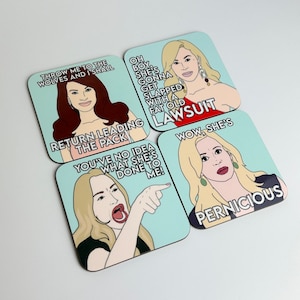 RHOBH Real Housewives of Beverly Hills Coasters 9x9cm image 5