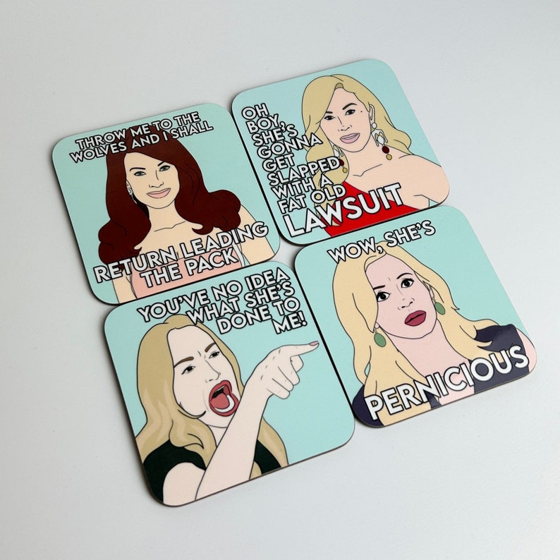 RHOBH Real Housewives of Beverly Hills Coasters 9x9cm image 5