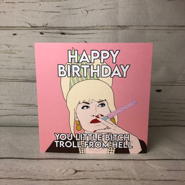 Ab Fab Patsy Greeting/Birthday Card