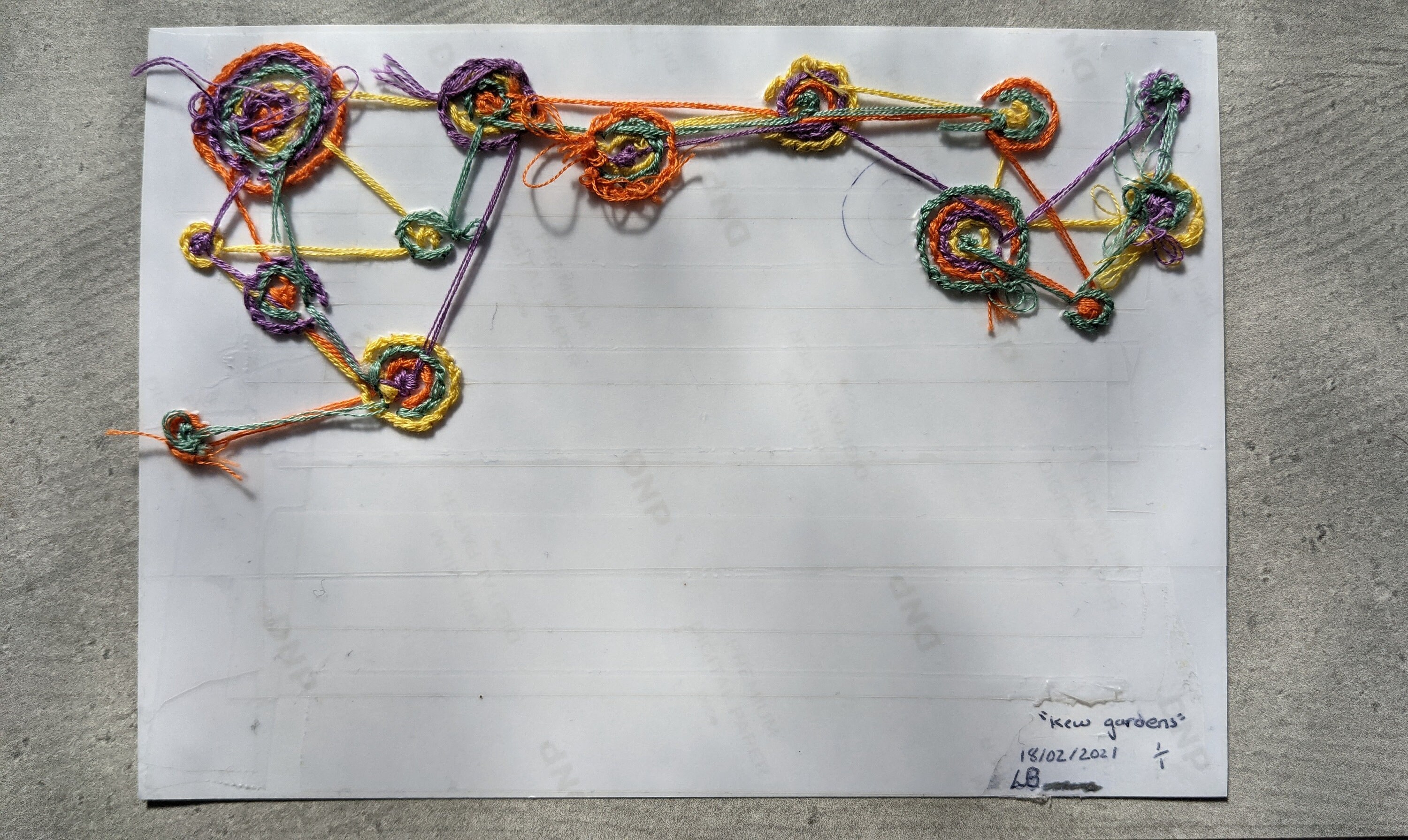 Coloured Circles Hand Embroidered Photograph Etsy