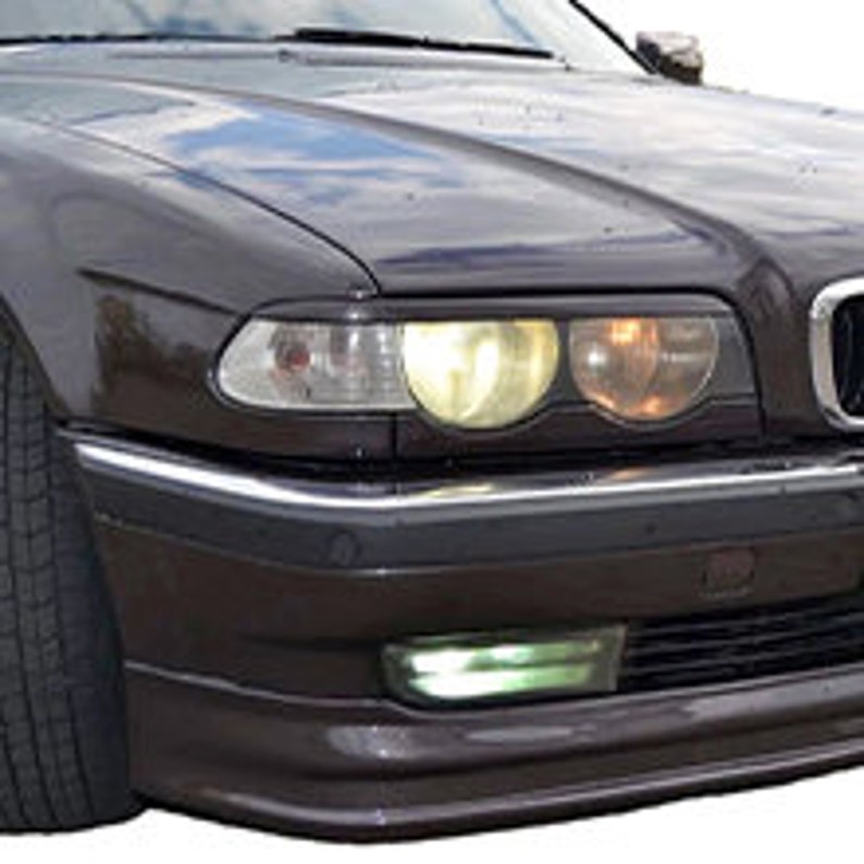 Custom Black Eyebrow Eyelids For BMW E38 Headlights – Made In Ukraine (lasscar)