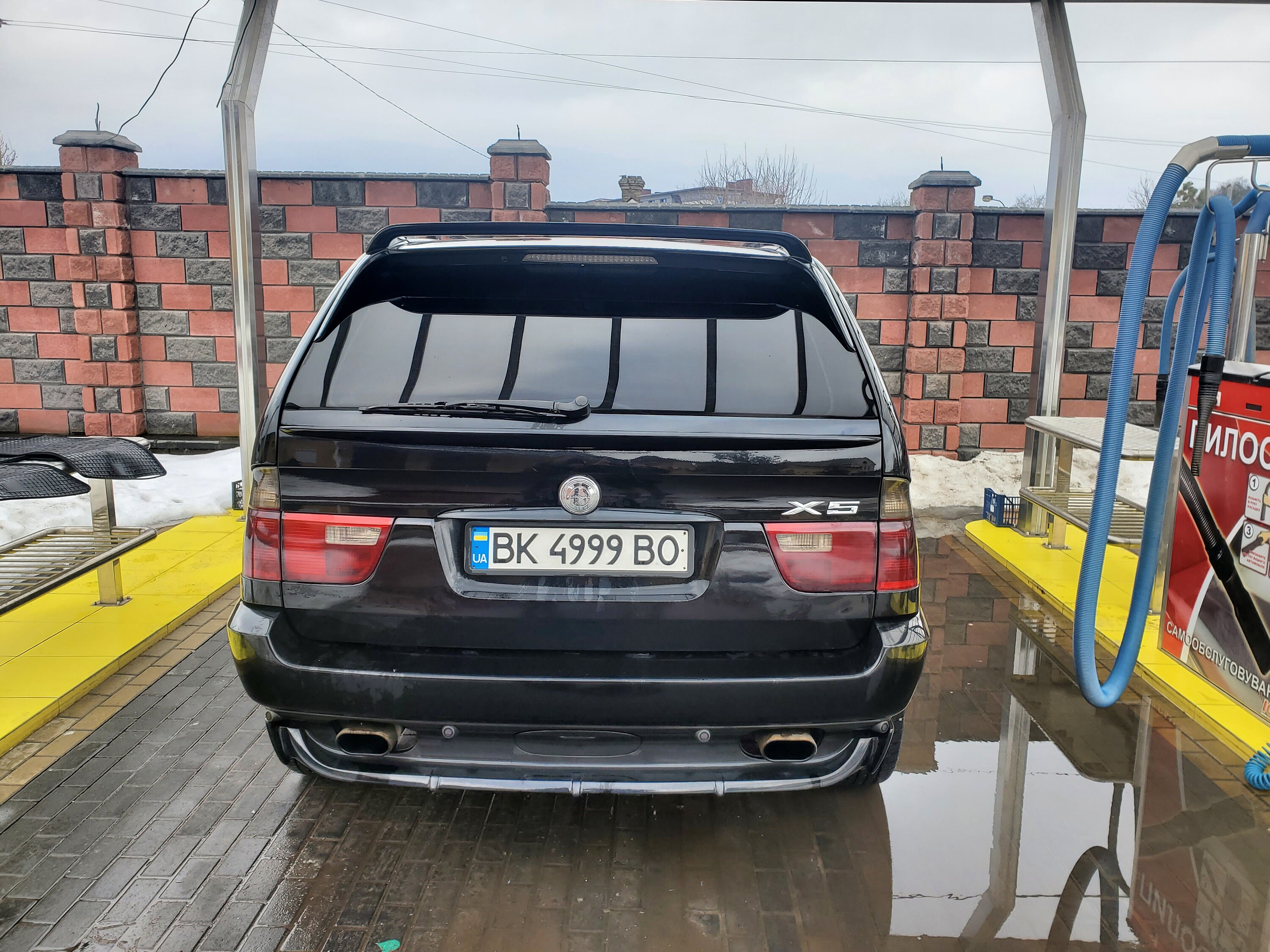 AikTuning Front & Rear Bumper Spoiler Lip Addon Valance For BMW E53 X5 2000-2006 - Black Primer