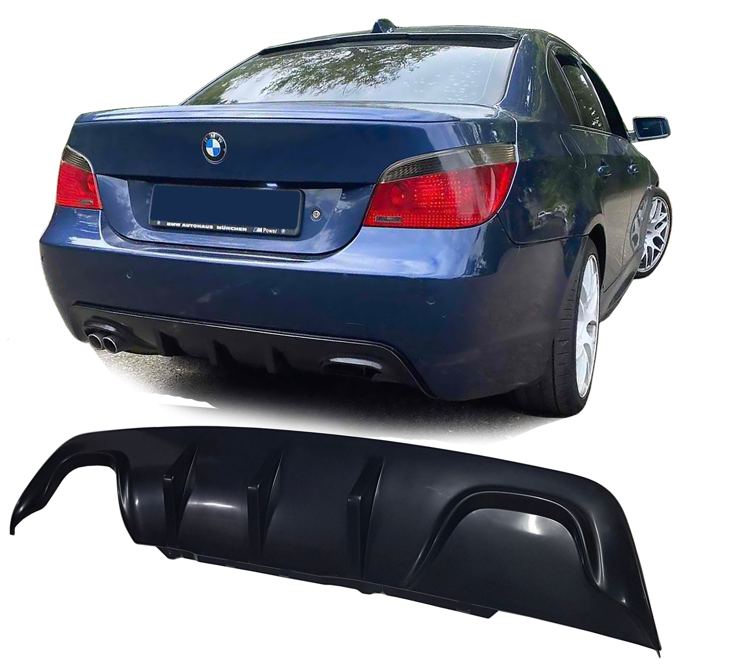 Front Spoiler Lippe Stoßstange Schwarz Matt passend für BMW 5er E60 E61  07-09