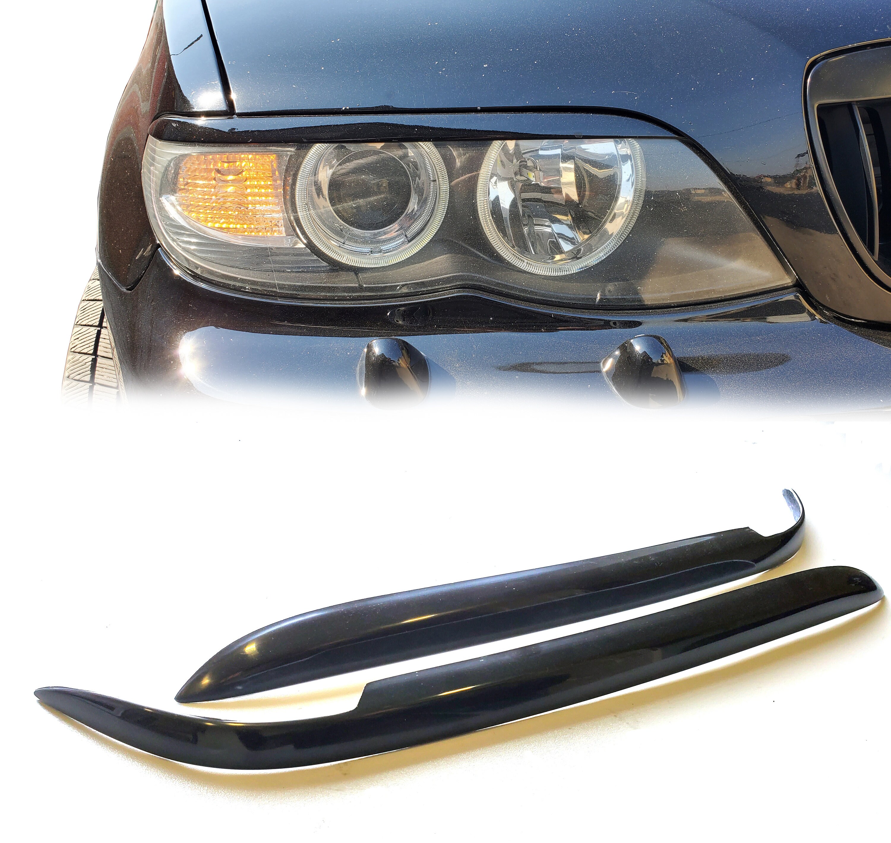 BMW X5 Restyling 2003 2004 2005 2006 Fiber Headlight Cover