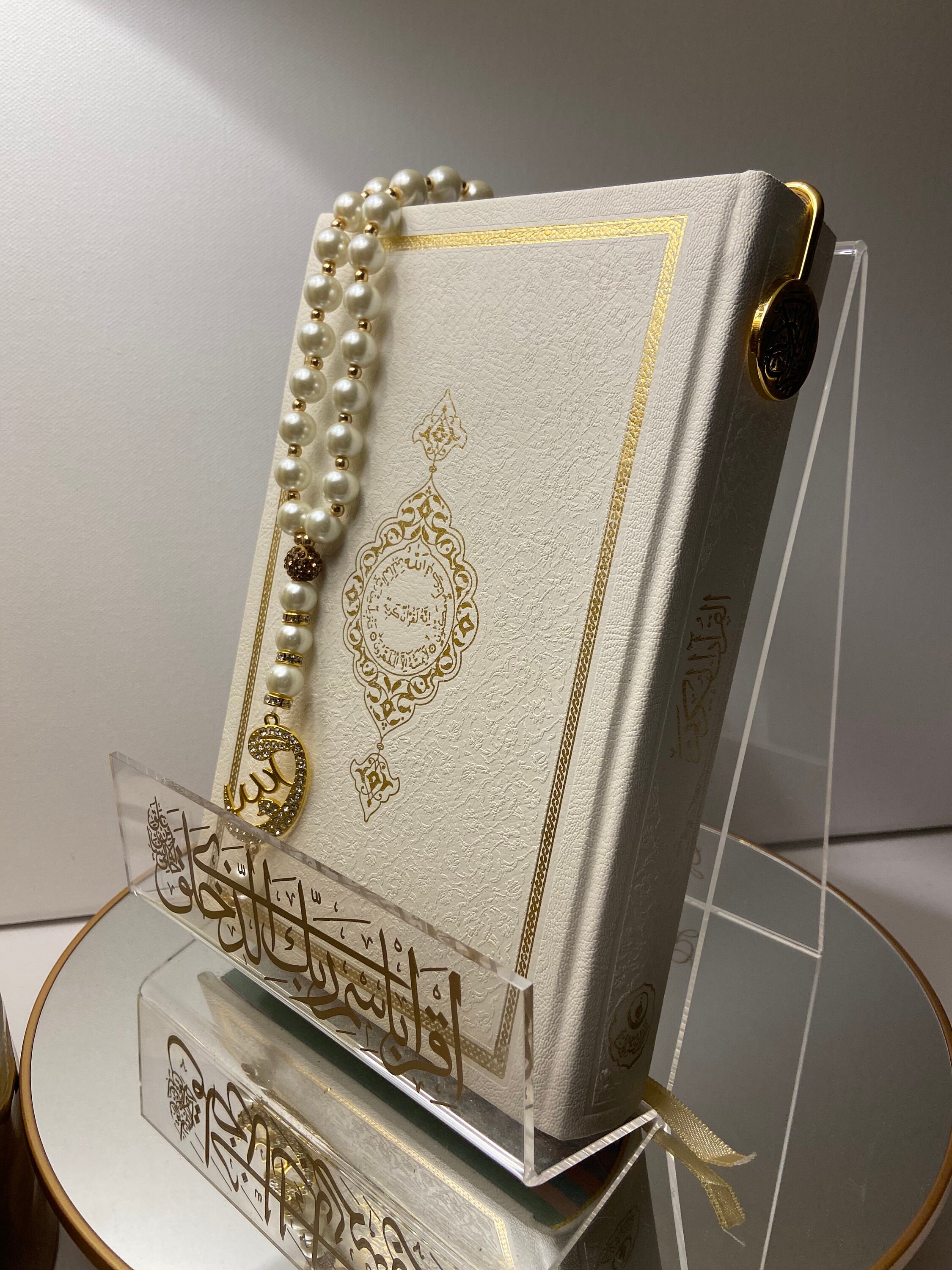 Gold Quran Stand. Modern Display Stand. Book Display. Book Decorative