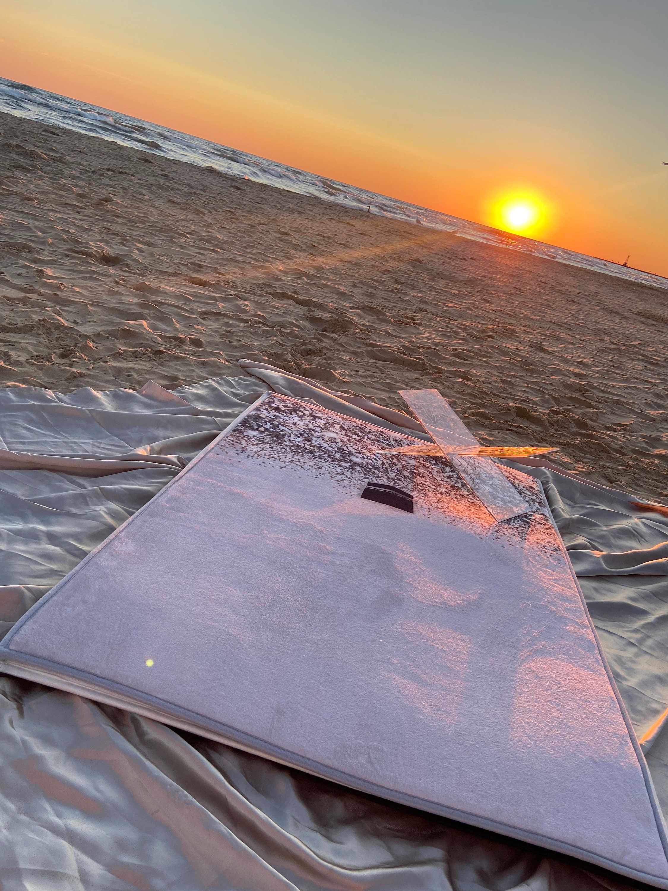 Luxury Foam Padded Salah Mat Premium Sajedah Gray Extra Large Prayer ...