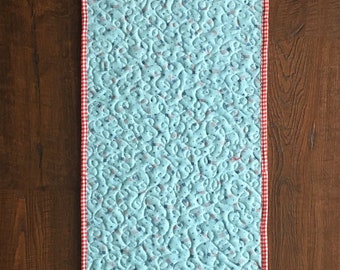 Handmade Americana Table Runner, Quilted Americana Table Runner, Red White and Blue Table Runner, 4th of July Table Runner