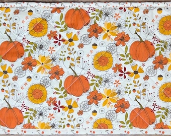 Fall Table Runner, Fall Quilted Table Runner, Pumpkin Table Runner, Fall Decor