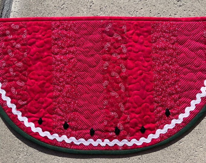 Watermelon Button Mat Watermelon Table Mat, Watermelon Table Topper, Quilted Watermelon Mat ...