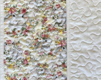 Easter Bunny Table Runner, Quilted Easter Bunny Table Runner, Easter Table Runner, Bunny Table Runner, Spring Table Runner