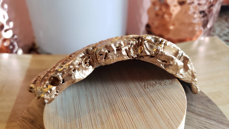 jewelry dish tray Large decoupaged Clam shell trinket dish ring bowl