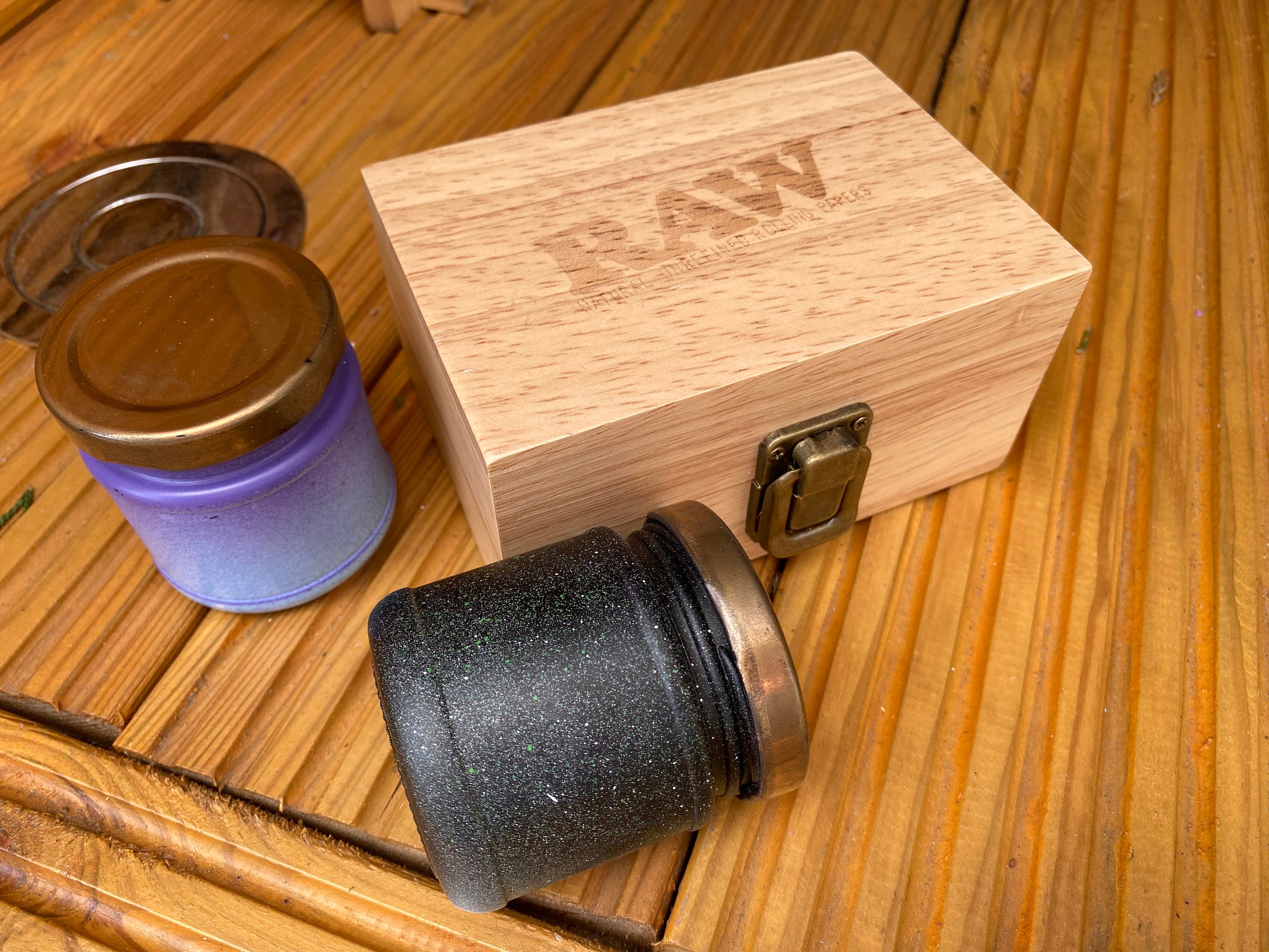 Raw Wooden Rolling Smoke Box a TWO Surprise Smoking Hippy Etsy