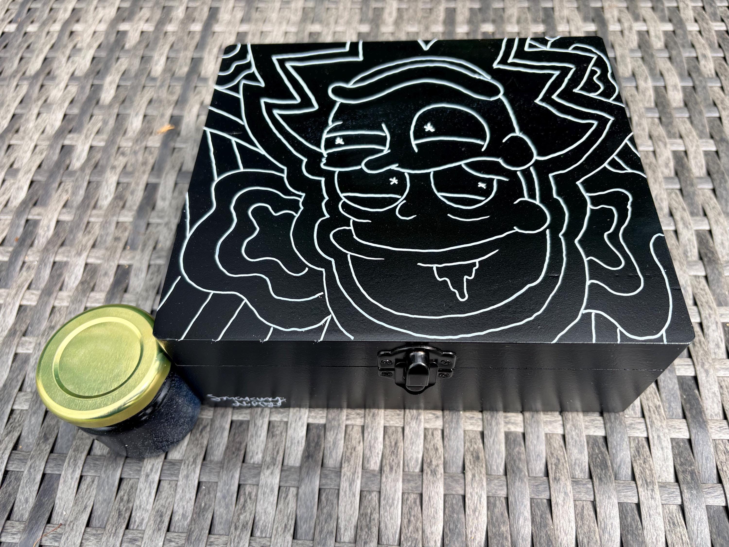 rick and morty cigarette case Rick Morty Stash Box