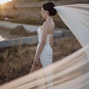 Wedding Veil, Tulle Bridal Veil Wedding Long Veil, Bride Wedding Veil, White, Ivory Cathedral Long Veil, Soft Tulle Veil, Soft Wedding Veil