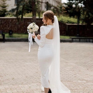 Wedding Veil, Tulle Bridal Veil Wedding Long Veil, Bride Wedding Veil, White, Ivory Cathedral Long Veil, Soft Tulle Veil, Soft Wedding Veil
