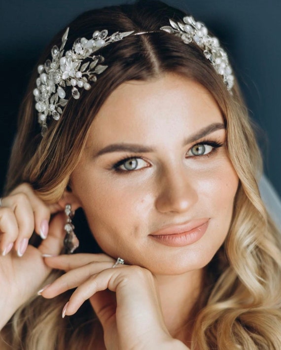 Fascia Per Capelli Da Sposa Con Perle E Strass - Elegante E Romantica Per Cerimonie - Foto 7