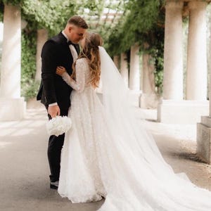 Wedding Veil, Tulle Bridal Veil Wedding Long Veil, Bride Wedding Veil, White, Ivory Cathedral Long Veil, Soft Tulle Veil, Soft Wedding Veil