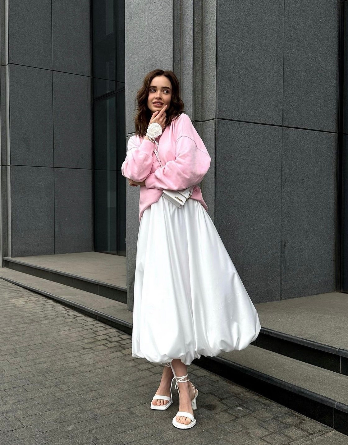 スカート andmary Lindsay balloon skirt Ivory Lindsay balloon skirt