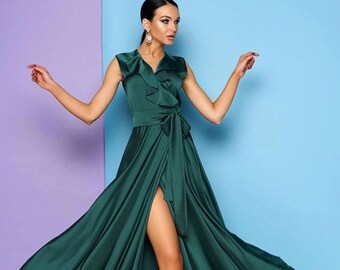 Green Cocktail Dress Etsy