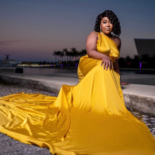 long flowy dress for photoshoot