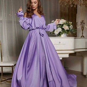 Purple Bridesmaid Dress Wedding Guest Dress Plus Size - Etsy