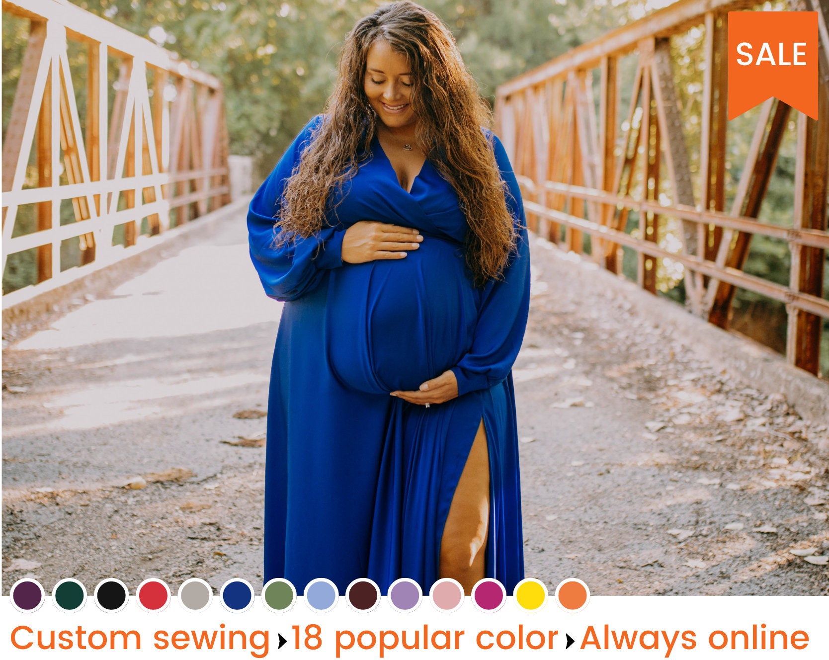 Retouch fortov samvittighed Maternity Dress Maternity Photoshoot Dress Plus Size Maternity - Etsy