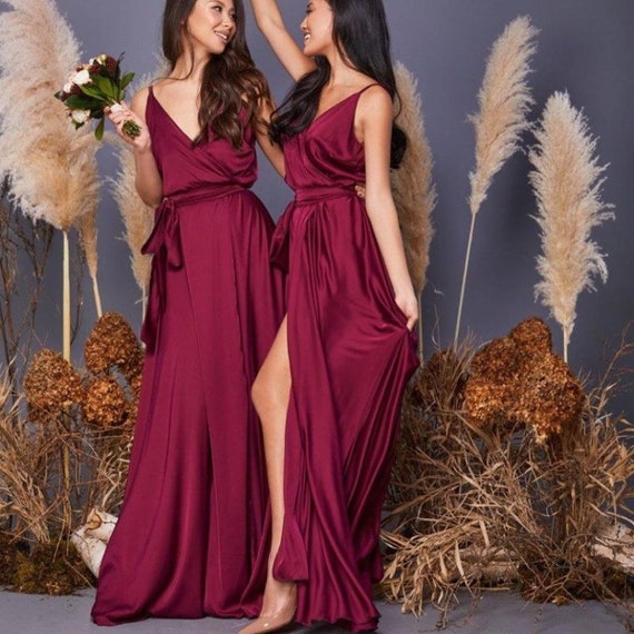 formal burdeos Vestidos de de honor vino Vestido México