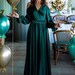 Emerald green dress Engagement dress Green wedding dress Off shoulder dress 