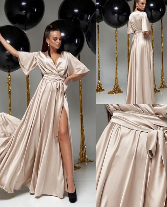 Robes de soirée pour femme Robe d'invité à un mariage Robe longue avec  ceinture Robe longue de demoiselle d'honneur -  France