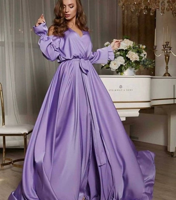 lavender wedding guest dress