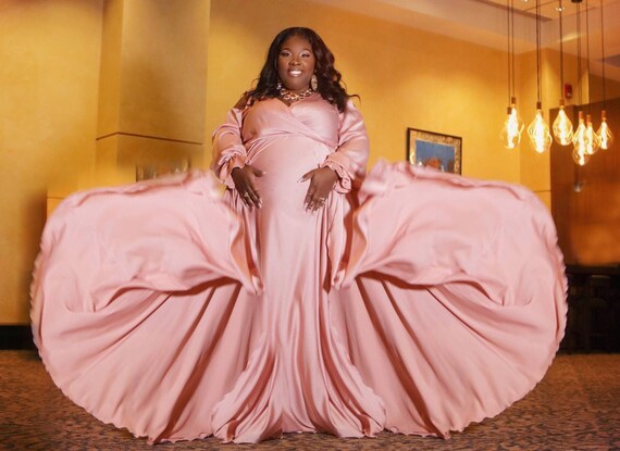 Rose Gold Maternity Gown Maternity 