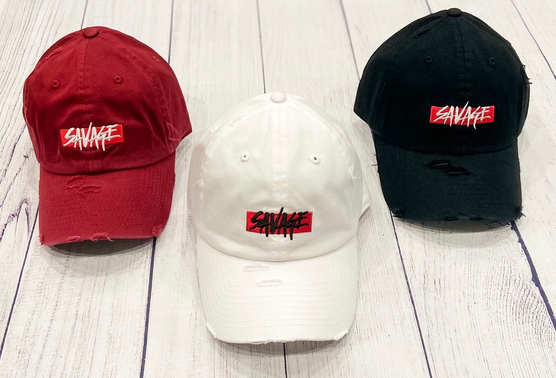 Savage Vintage Hat Burgundy Savage Hat Black Savage Hat Etsy