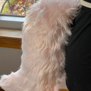 25. Light Pink faux fur wolf tail