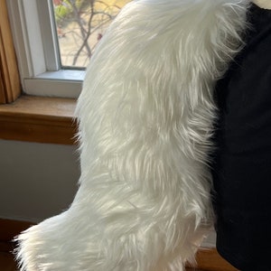 5. White faux fur wolf tail