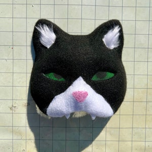 Therian black cat mask