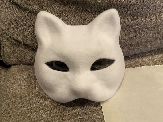 熟練の職人製作 親子セット2枚 インナーマスク 猫 シンプルなフェルト製の獣人猫マスク - Etsy 日本