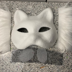 Plain felted Therian cat mask kit