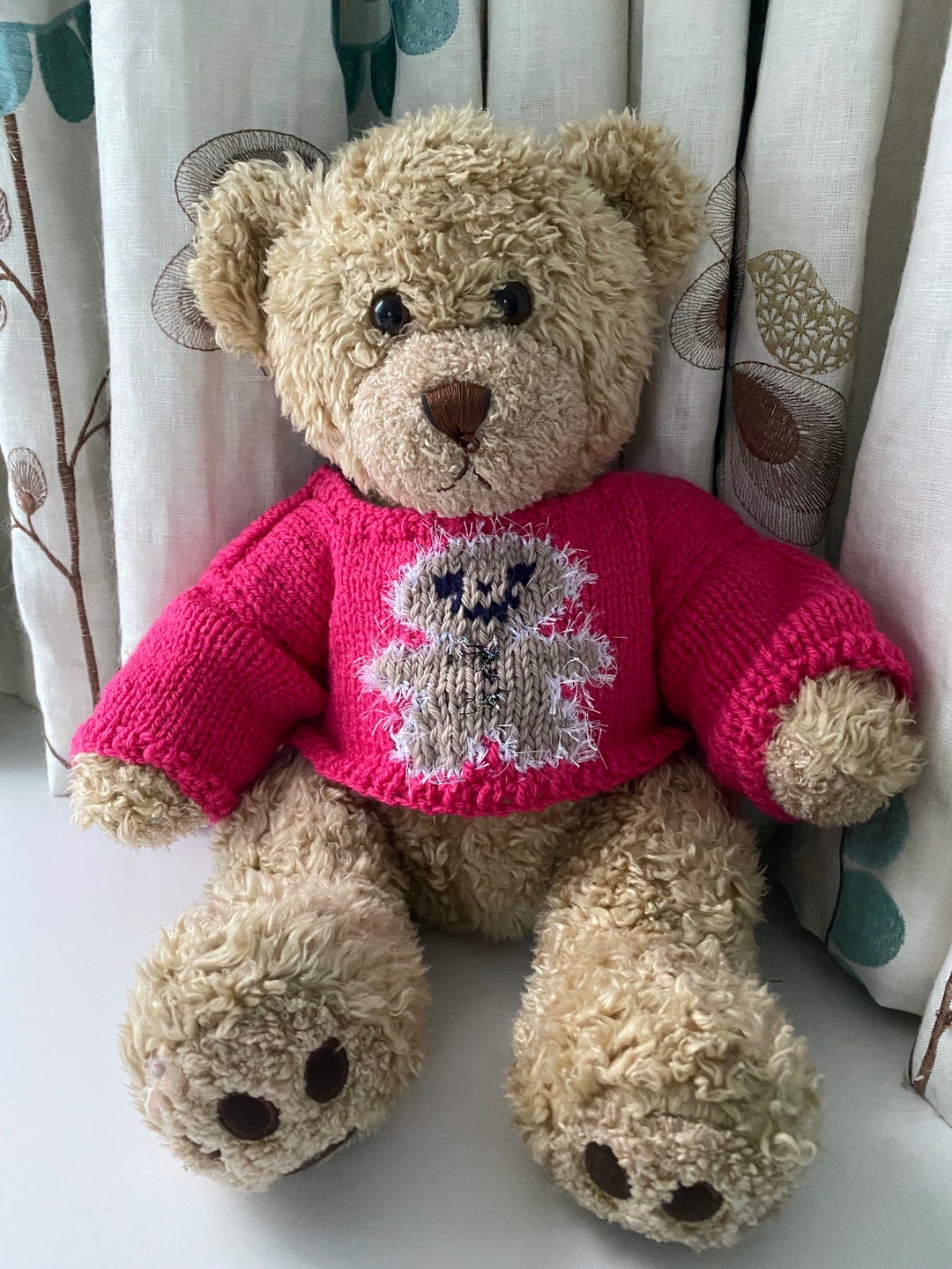 Teddy Bear Christmas Jumper Gingerbread Man Hand Knitted Etsy UK