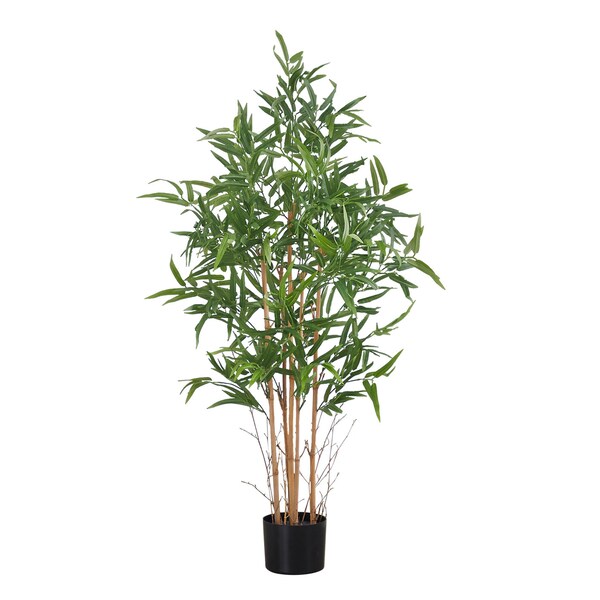50" Tall Artificial Bamboo Tree in Black Pot