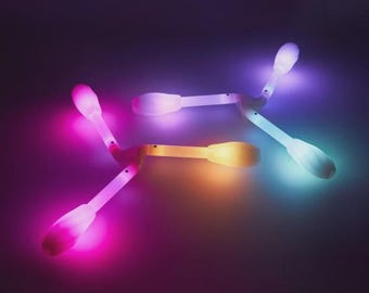 Lumi LED Dragon Staff Heads | Flow Arts Light Up Hubs and Spokes Kit