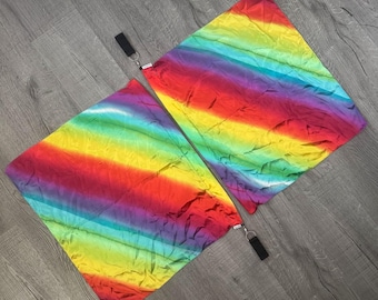 Rainbow Silk Veil Poi | Flag Poi | Weighted Silk Poi