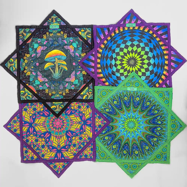 Dapostar Pattern Mushroom Bloom UV Flow Star | Flow Star Spinning Cloth | Dapo Star ...
