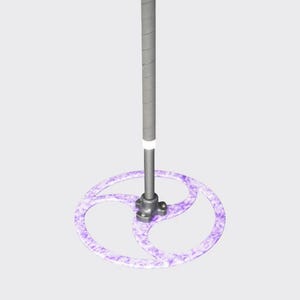 fully assembled deep purple triying flowbonacci dragon staff