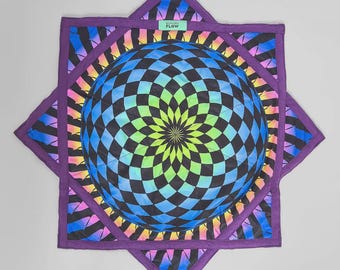 Harlequin Halo UV Flow Star | Festival Spinning Cloth, Rave Dapo Star