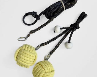 Monkey Fist Fire Poi Rope Dart Combo Kit | Technora Kevlar Fire Dance Bundle