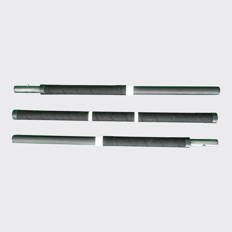 unassembled 3 piece carbon fiber Flowbonacci pole used for dragon staffs