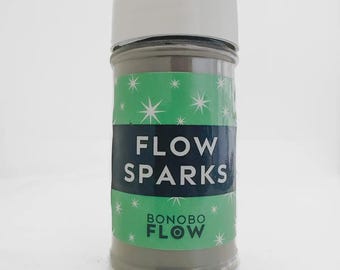 Flow Sparks (White) 6oz NEW SIZE | Fire Performing Special Effects Powder  | Sparkle Powder | Fire Dancing Sparkle Powder
