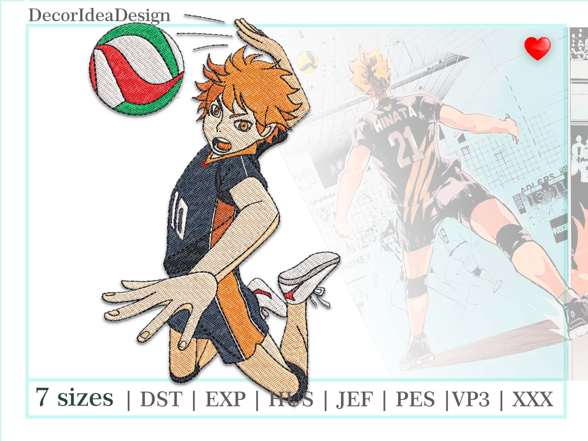 Japanese Anime Embroidery Volleyball Sport Anime Boy Anime Etsy