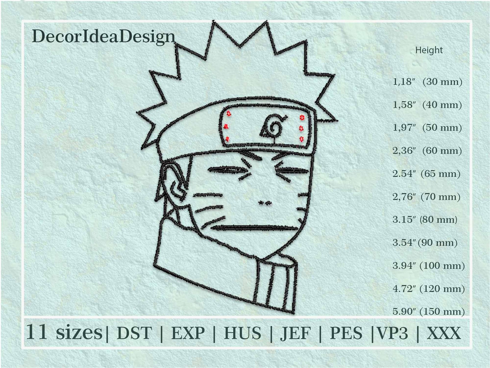Naruto Anime Embroidery Design Design Kawaii Mini Machine  Etsy